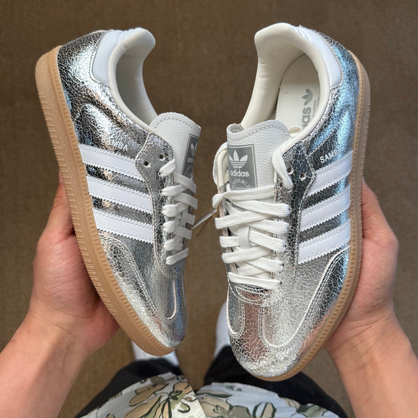 Sneakers basse ADIDAS ORIGINALS 'Samba' in argento
