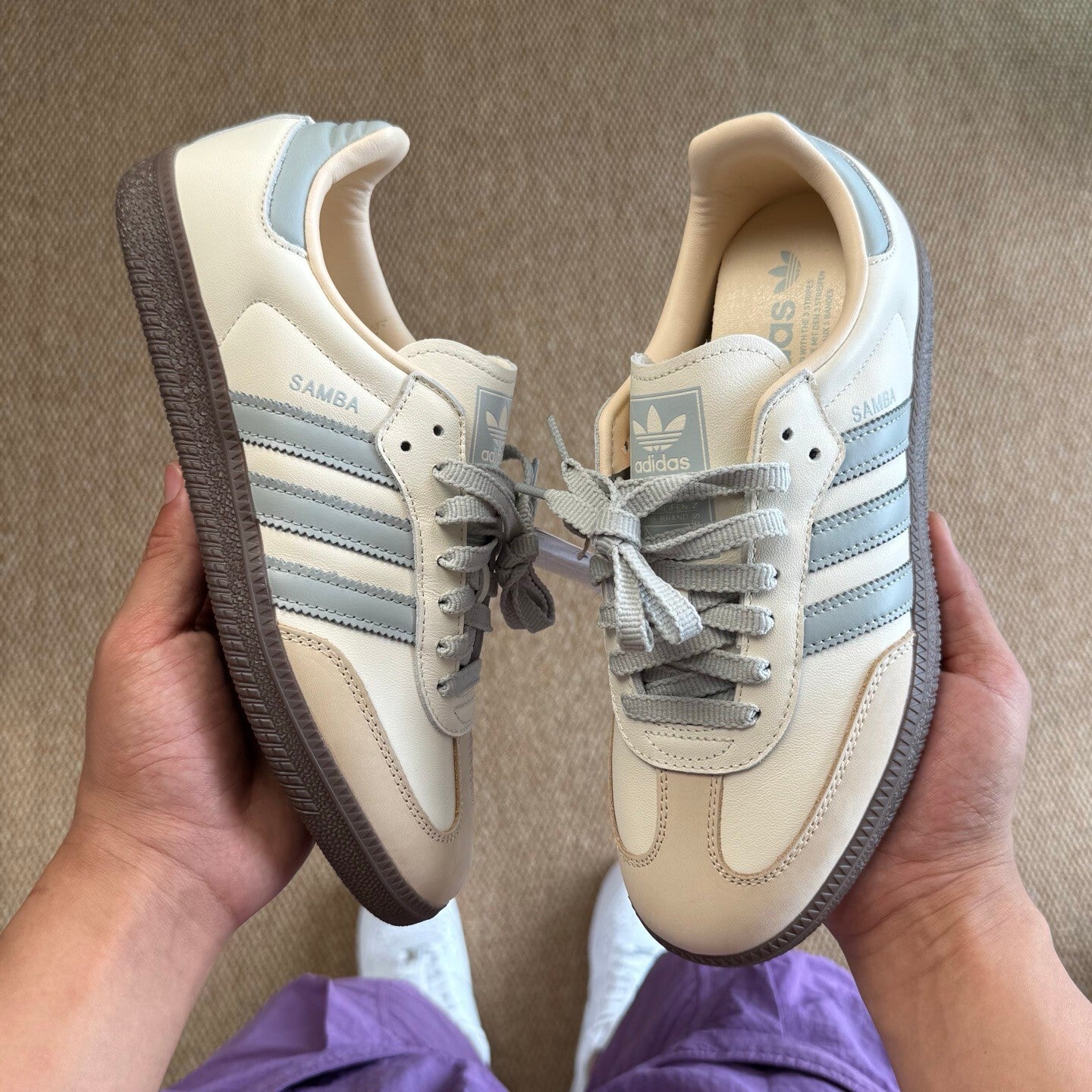 Adidas Samba OG Crema Bianco Wonder Argento