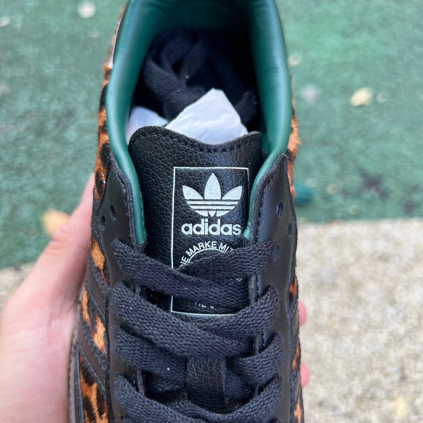 adidas Originals Women's Samba OG "Black Green Leopard"