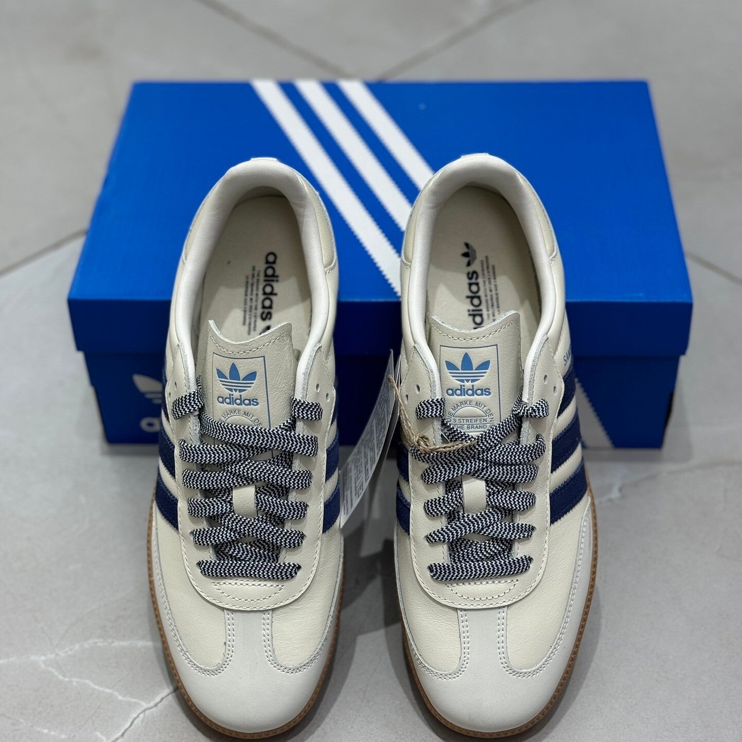 Adidas Samba Off White Dark Blue