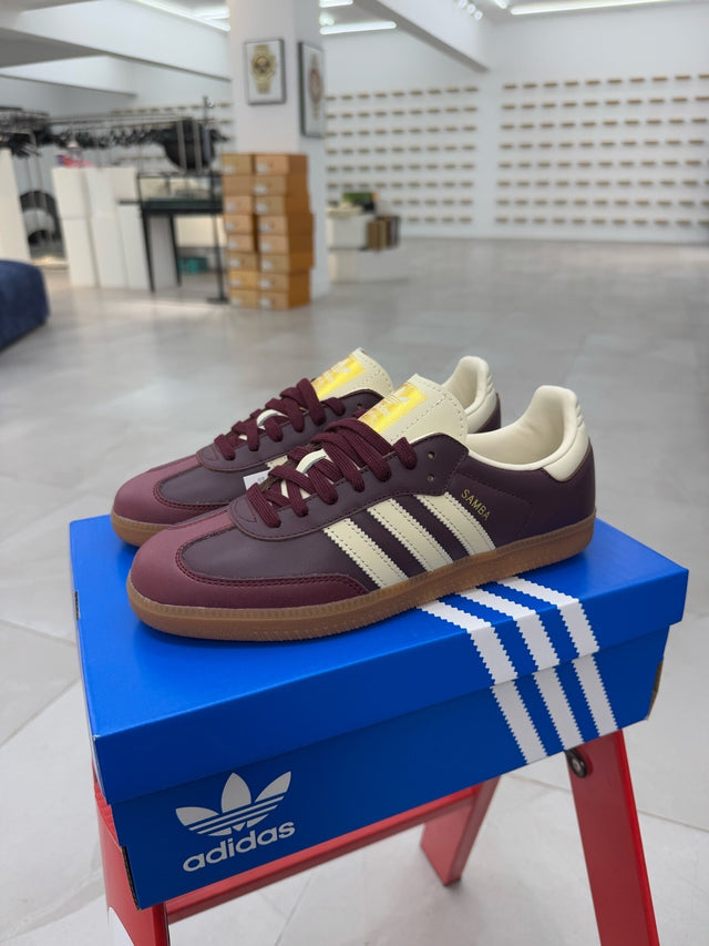 Adidas Samba OG Maroon Gold Metallic