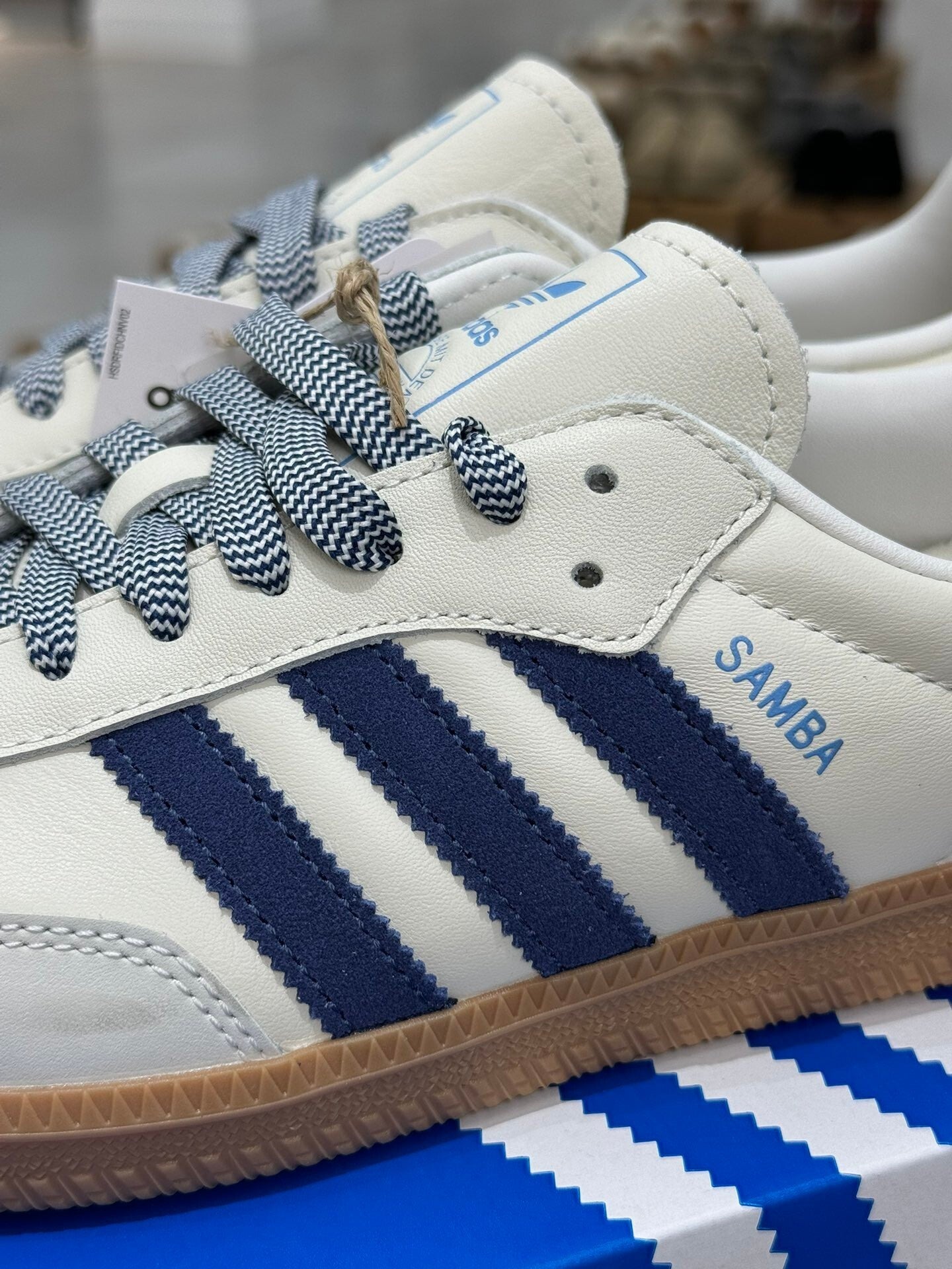 Adidas Samba Off White Dark Blue