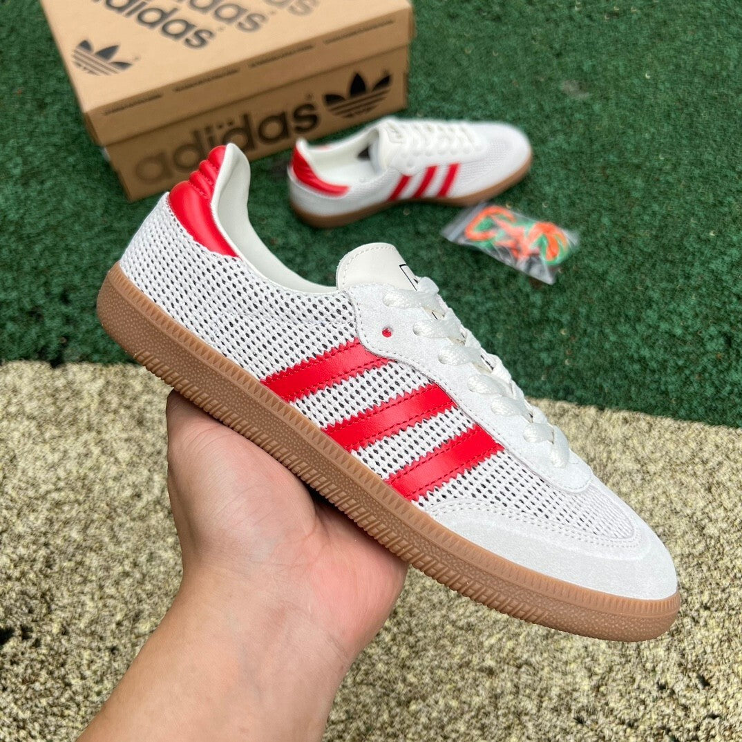 ADIDAS SAMBA RED AND WHITE