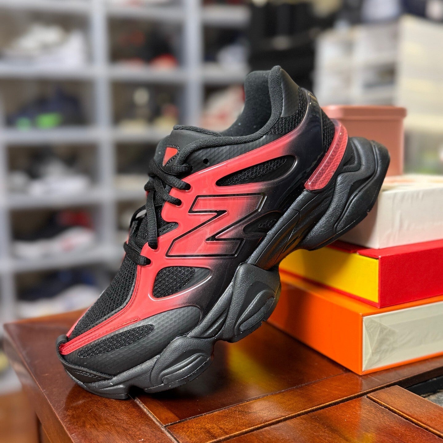 New Balance 9060 "Black/Red Gradient"