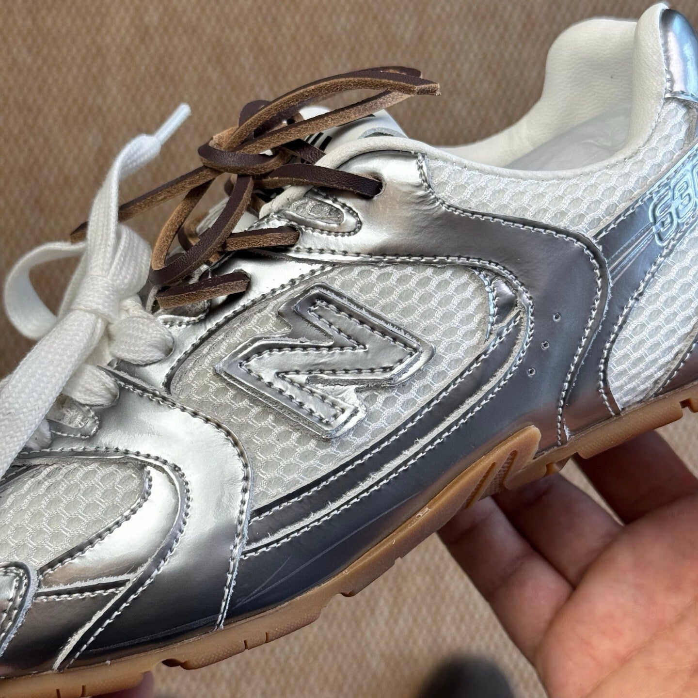 MiuMiu x New Balance 新百伦nb530 缪缪联名 银色生胶