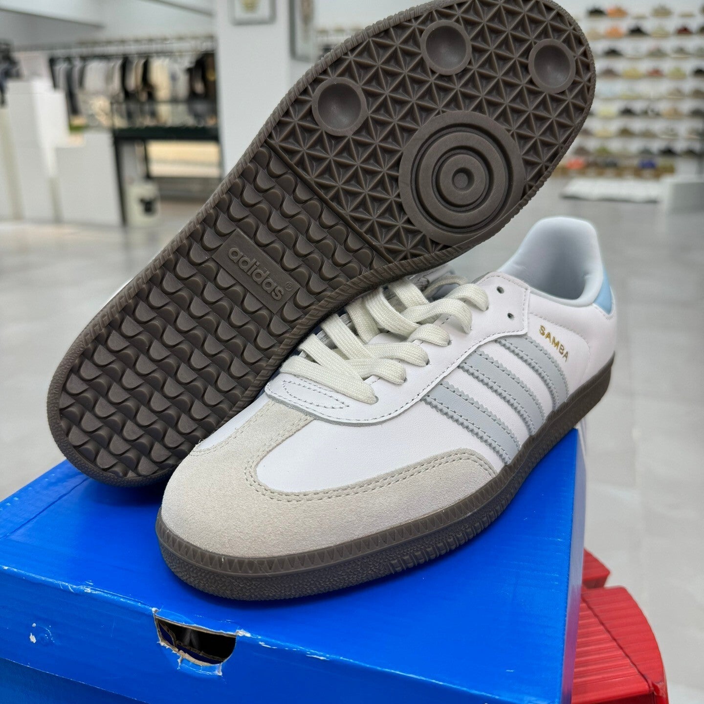 Adidas Samba OG White Halo Blue