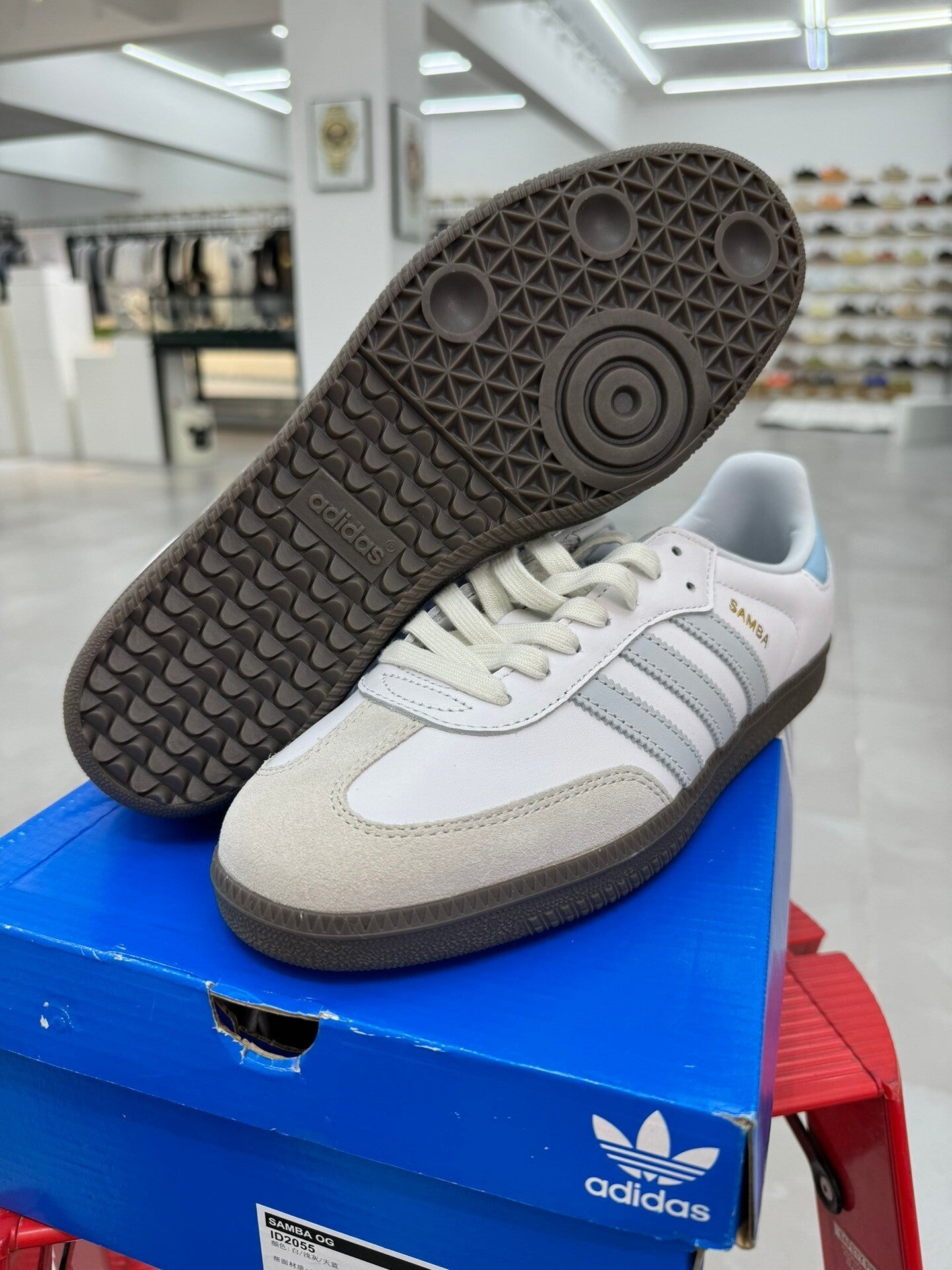 Adidas Samba OG White Halo Blue